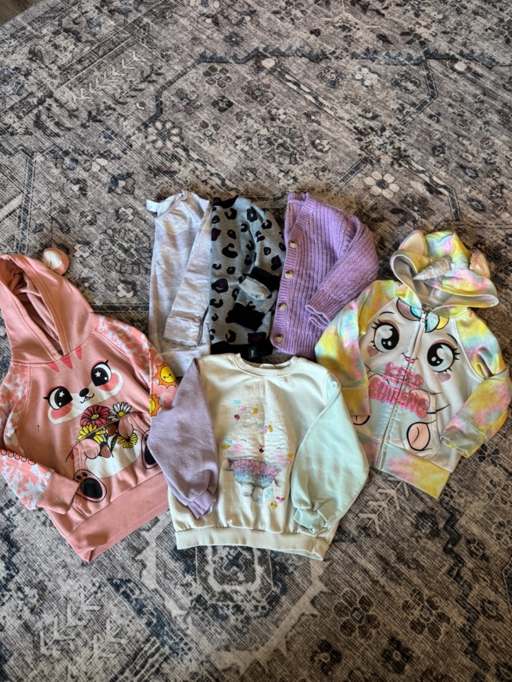 5t Mixed, Girls clothing lot, Cardigans, Hoodie, Zi[p up Sweater, Gabby, Cakey,